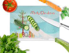 Load image into Gallery viewer, White Peacock Peafowl Christmas Glass Cutting Boards – Durable, Decorative Kitchen Art Large BB9293LCB