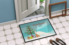 Load image into Gallery viewer, White Peacock Peafowl Christmas Doormat - 18x27 Decorative Floor Mat – Indoor/Outdoor Rug with Artistic Flair BB9293MAT