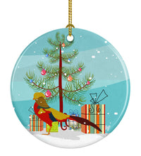 Load image into Gallery viewer, Golden or Chinese Pheasant Christmas Ornament - Round Ceramic Ornament – Artist-Designed Keepsake Decoration BB9295CO1