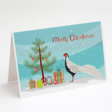 Load image into Gallery viewer, Silver Pheasant Christmas Greeting Cards -  Blank Note Cards – 8-Pack of Artist-Designed Cards with Envelopes