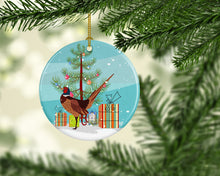 Load image into Gallery viewer, Ring-necked Common Pheasant Christmas Ornament - Round Ceramic Ornament – Artist-Designed Keepsake Decoration BB9297CO1