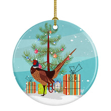 Load image into Gallery viewer, Ring-necked Common Pheasant Christmas Ornament - Round Ceramic Ornament – Artist-Designed Keepsake Decoration BB9297CO1