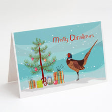 Load image into Gallery viewer, Ring-necked Common Pheasant Christmas Greeting Cards -  Blank Note Cards – 8-Pack of Artist-Designed Cards with Envelopes