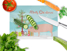 Load image into Gallery viewer, American Landrace Pig Christmas Glass Cutting Boards – Durable, Decorative Kitchen Art Large BB9299LCB