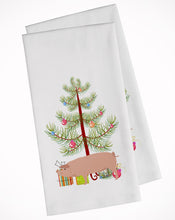 Load image into Gallery viewer, American Landrace Pig Christmas Kitchen Towels – Set of 2 - Decorative &amp; Absorbent Cotton | BB9299WTKT