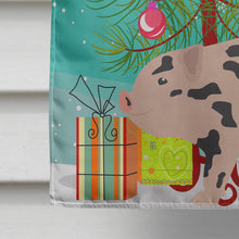 Load image into Gallery viewer, Mini Miniature Pig Christmas Flag Canvas House Size BB9302CHF