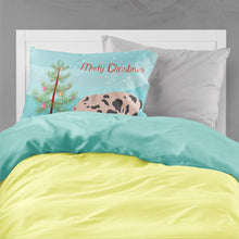Load image into Gallery viewer, Mini Miniature Pig Christmas Fabric Standard Pillowcase – Artistic Decorative Front, White Back BB9302PILLOWCASE