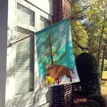 Load image into Gallery viewer, Wild Boar Pig Christmas Flag Canvas House Size BB9303CHF