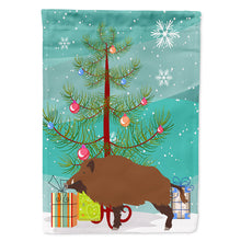 Load image into Gallery viewer, Wild Boar Pig Christmas Flag Canvas House Size BB9303CHF