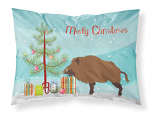 Load image into Gallery viewer, Wild Boar Pig Christmas Fabric Standard Pillowcase – Artistic Decorative Front, White Back BB9303PILLOWCASE