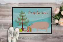 Load image into Gallery viewer, English Large White Pig Christmas Doormat - 18x27 Decorative Floor Mat – Indoor/Outdoor Rug with Artistic Flair BB9305MAT