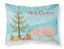 Load image into Gallery viewer, English Large White Pig Christmas Fabric Standard Pillowcase – Artistic Decorative Front, White Back BB9305PILLOWCASE