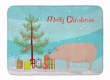 Load image into Gallery viewer, English Large White Pig Christmas Machine Washable Memory Foam Mat BB9305RUG