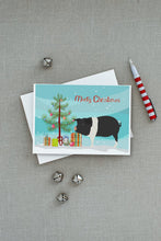 Load image into Gallery viewer, Hampshire Pig Christmas Greeting Cards -  Blank Note Cards – 8-Pack of Artist-Designed Cards with Envelopes