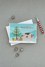 Load image into Gallery viewer, Gloucester Old Spot Pig Christmas Greeting Cards -  Blank Note Cards – 8-Pack of Artist-Designed Cards with Envelopes