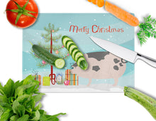 Load image into Gallery viewer, Gloucester Old Spot Pig Christmas Glass Cutting Boards – Durable, Decorative Kitchen Art Large BB9307LCB
