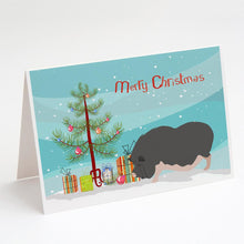 Load image into Gallery viewer, Vietnamese Pot-Bellied Pig Christmas Greeting Cards -  Blank Note Cards – 8-Pack of Artist-Designed Cards with Envelopes