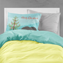 Load image into Gallery viewer, Vietnamese Pot-Bellied Pig Christmas Fabric Standard Pillowcase – Artistic Decorative Front, White Back BB9308PILLOWCASE