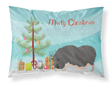 Load image into Gallery viewer, Vietnamese Pot-Bellied Pig Christmas Fabric Standard Pillowcase – Artistic Decorative Front, White Back BB9308PILLOWCASE