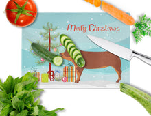 Load image into Gallery viewer, Duroc Pig Christmas Glass Cutting Boards – Durable, Decorative Kitchen Art Large BB9309LCB
