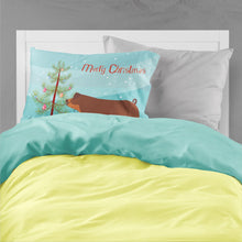Load image into Gallery viewer, Duroc Pig Christmas Fabric Standard Pillowcase – Artistic Decorative Front, White Back BB9309PILLOWCASE