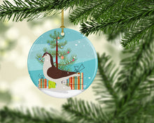 Load image into Gallery viewer, Large Pigeon Christmas Ornament - Round Ceramic Ornament – Artist-Designed Keepsake Decoration BB9310CO1