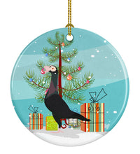 Load image into Gallery viewer, English Carrier Pigeon Christmas Ornament - Round Ceramic Ornament – Artist-Designed Keepsake Decoration BB9312CO1