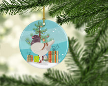 Load image into Gallery viewer, German Modena Pigeon Christmas Ornament - Round Ceramic Ornament – Artist-Designed Keepsake Decoration BB9316CO1