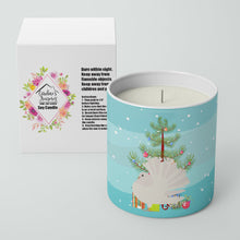 Load image into Gallery viewer, Silver Fantail Pigeon Christmas 10 oz Decorative Soy Candle