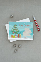 Load image into Gallery viewer, Silver Fantail Pigeon Christmas Greeting Cards -  Blank Note Cards – 8-Pack of Artist-Designed Cards with Envelopes