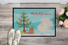 Load image into Gallery viewer, Silver Fantail Pigeon Christmas Doormat - 24x36 Decorative Floor Mat – Indoor/Outdoor Rug with Artistic Flair BB9317JMAT