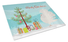 Load image into Gallery viewer, Silver Fantail Pigeon Christmas Glass Cutting Boards – Durable, Decorative Kitchen Art Large BB9317LCB