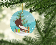 Load image into Gallery viewer, English Pouter Pigeon Christmas Ornament - Round Ceramic Ornament – Artist-Designed Keepsake Decoration BB9321CO1
