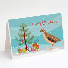 Load image into Gallery viewer, Golden Phoenix Quail Christmas Greeting Cards -  Blank Note Cards – 8-Pack of Artist-Designed Cards with Envelopes