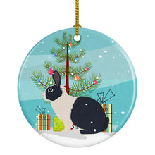 Load image into Gallery viewer, Dutch Rabbit Christmas Ornament - Round Ceramic Ornament – Artist-Designed Keepsake Decoration BB9325CO1