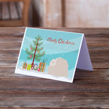 Load image into Gallery viewer, Fluffy Angora Rabbit Christmas Greeting Cards -  Blank Note Cards – 8-Pack of Artist-Designed Cards with Envelopes