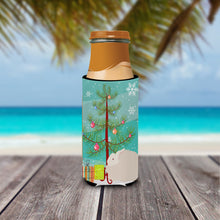 Load image into Gallery viewer, Fluffy Angora Rabbit Christmas   Hugger for slim cans BB9326MUK