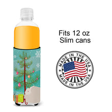 Load image into Gallery viewer, Fluffy Angora Rabbit Christmas   Hugger for slim cans BB9326MUK