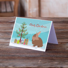 Load image into Gallery viewer, Lionhead Rabbit Christmas Greeting Cards -  Blank Note Cards – 8-Pack of Artist-Designed Cards with Envelopes