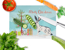 Load image into Gallery viewer, English Spot Rabbit Christmas Glass Cutting Boards – Durable, Decorative Kitchen Art Large BB9328LCB
