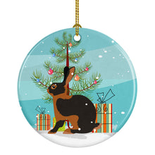 Load image into Gallery viewer, Tan Rabbit Christmas Ornament - Round Ceramic Ornament – Artist-Designed Keepsake Decoration BB9330CO1