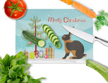 Load image into Gallery viewer, Tan Rabbit Christmas Glass Cutting Boards – Durable, Decorative Kitchen Art Large BB9330LCB