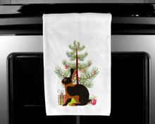 Load image into Gallery viewer, Tan Rabbit Christmas Kitchen Towels – Set of 2 - Decorative &amp; Absorbent Cotton | BB9330WTKT