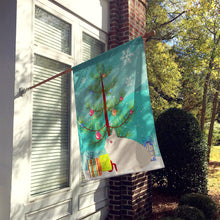 Load image into Gallery viewer, Hermelin Rabbit Christmas Flag Canvas House Size BB9331CHF