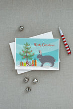 Load image into Gallery viewer, Giant Chinchilla Rabbit Christmas Greeting Cards -  Blank Note Cards – 8-Pack of Artist-Designed Cards with Envelopes