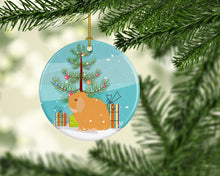 Load image into Gallery viewer, Holland Lop Rabbit Christmas Ornament - Round Ceramic Ornament – Artist-Designed Keepsake Decoration BB9335CO1