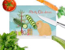 Load image into Gallery viewer, Holland Lop Rabbit Christmas Glass Cutting Boards – Durable, Decorative Kitchen Art Large BB9335LCB