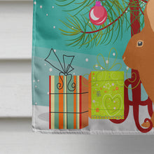 Load image into Gallery viewer, Rex Rabbit Christmas Flag Canvas House Size BB9336CHF