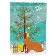 Load image into Gallery viewer, Rex Rabbit Christmas Flag Canvas House Size BB9336CHF