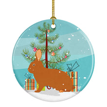 Load image into Gallery viewer, Rex Rabbit Christmas Ornament - Round Ceramic Ornament – Artist-Designed Keepsake Decoration BB9336CO1